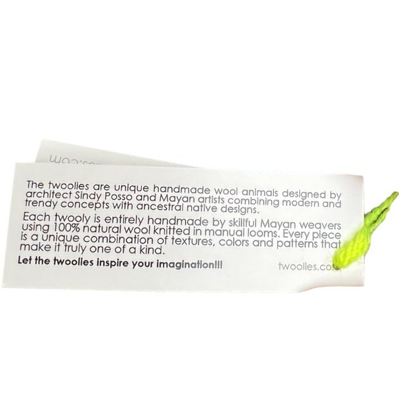 NWT! One-of-a-Kind Twoolies Handmade Wool Giraffe Retired 17" tall Vivid Plush - Picture 7 of 16